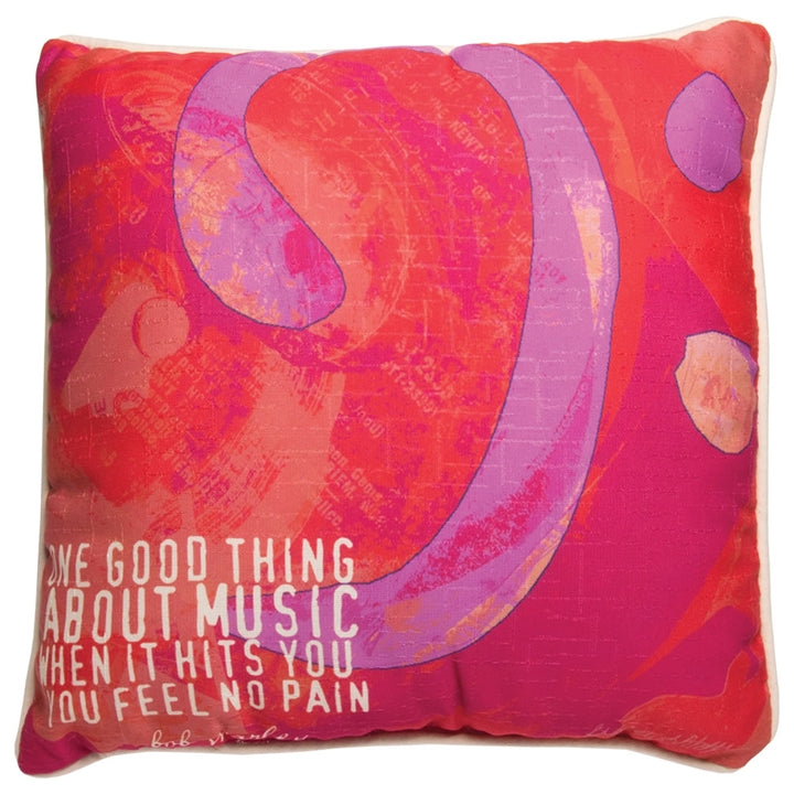 'Feel No Pain' Music Quote Pillow