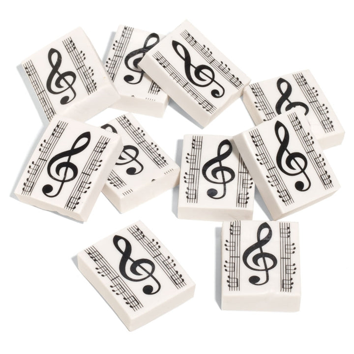Pack of Ten Music Erasers