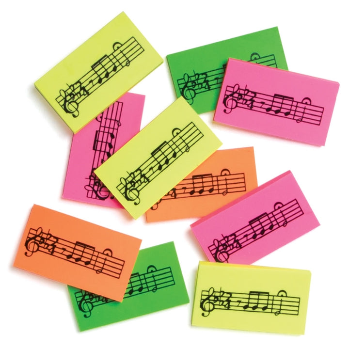 Pack of Five Music Erasers