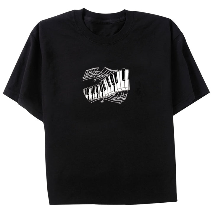 Silvery Keyboard and Staff T-Shirt