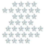 Silver Stars Sparkle Stickers