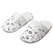 Women's Flannel Music Slippers
