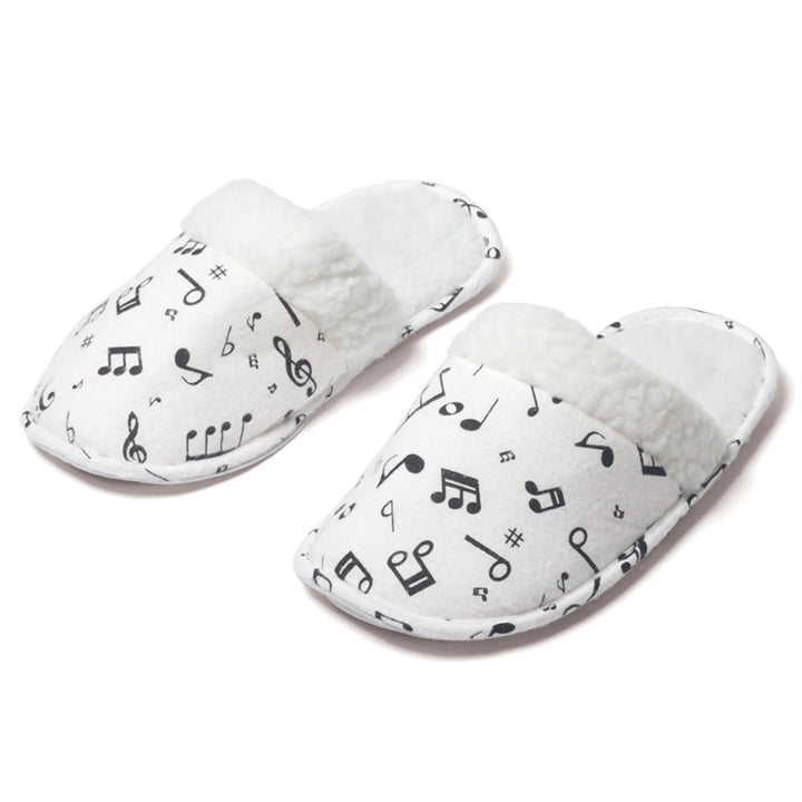 Women's Flannel Music Slippers