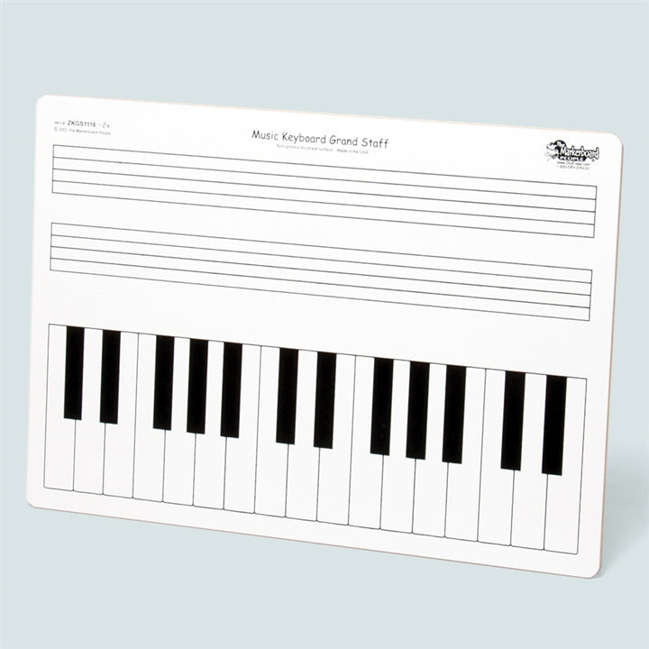 Keyboard & Grand Staff Dry Erase Board