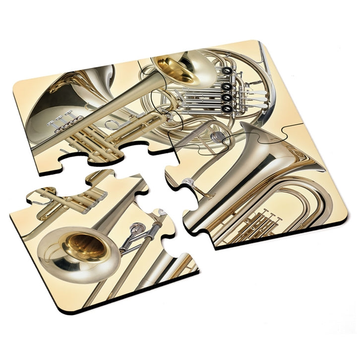 Brass Instruments Puzzle Coasters