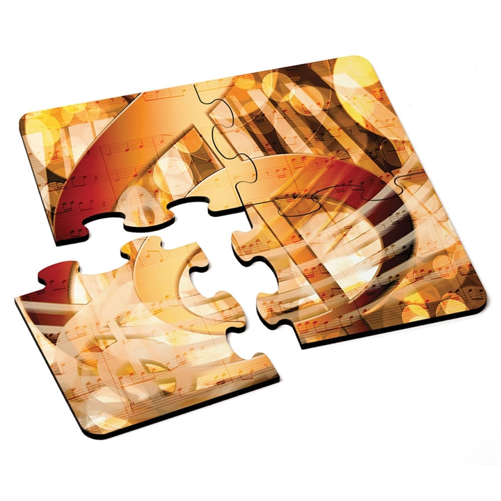 Golden G-Clef Puzzle Coasters