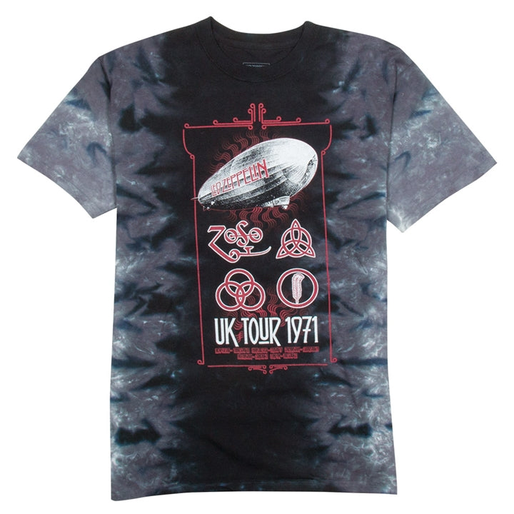 Led Zeppelin 1971 UK Tour Tie-Dye T-Shirt