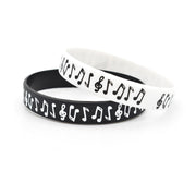 Silicone Music and Treble Clef Bracelets