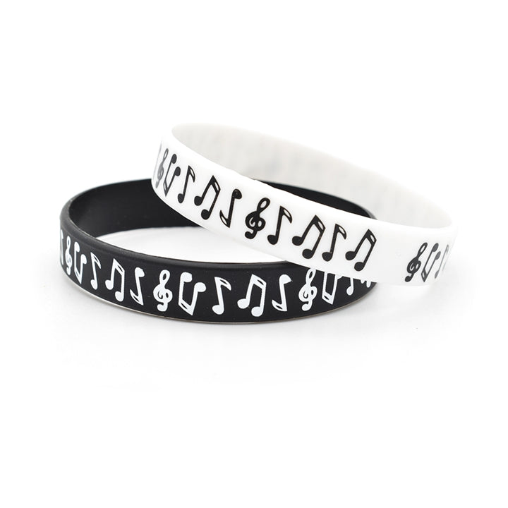Silicone Music and Treble Clef Bracelets