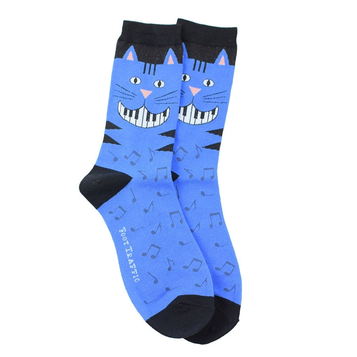 Women's Cat on Keys Socks