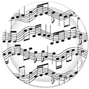Music Notes 7" Paper Plate