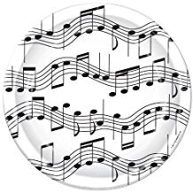 Music Notes 7" Paper Plate