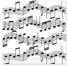 Music Notes Beverage Napkins