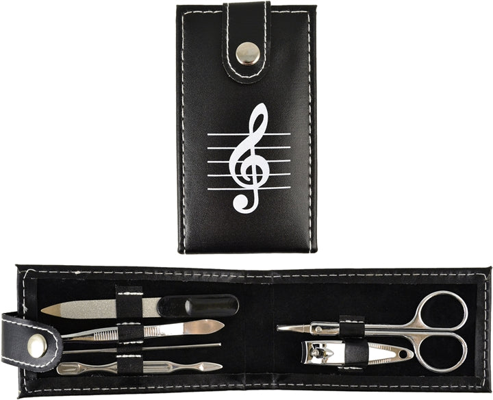 Treble Clef Manicure Set in Leather Case