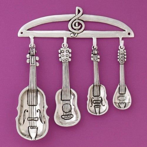 Strike a Chord Measuring Spoons Set with Decorative Rack