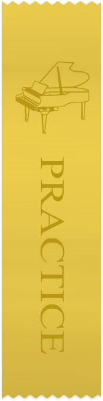 Piano Yellow 'Practice' Ribbons
