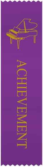 Piano Purple 'Achievement' Ribbons, Set of 10