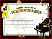 Colorful Piano Achievement Award Certificates
