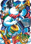 Magical Music Holiday House Flag