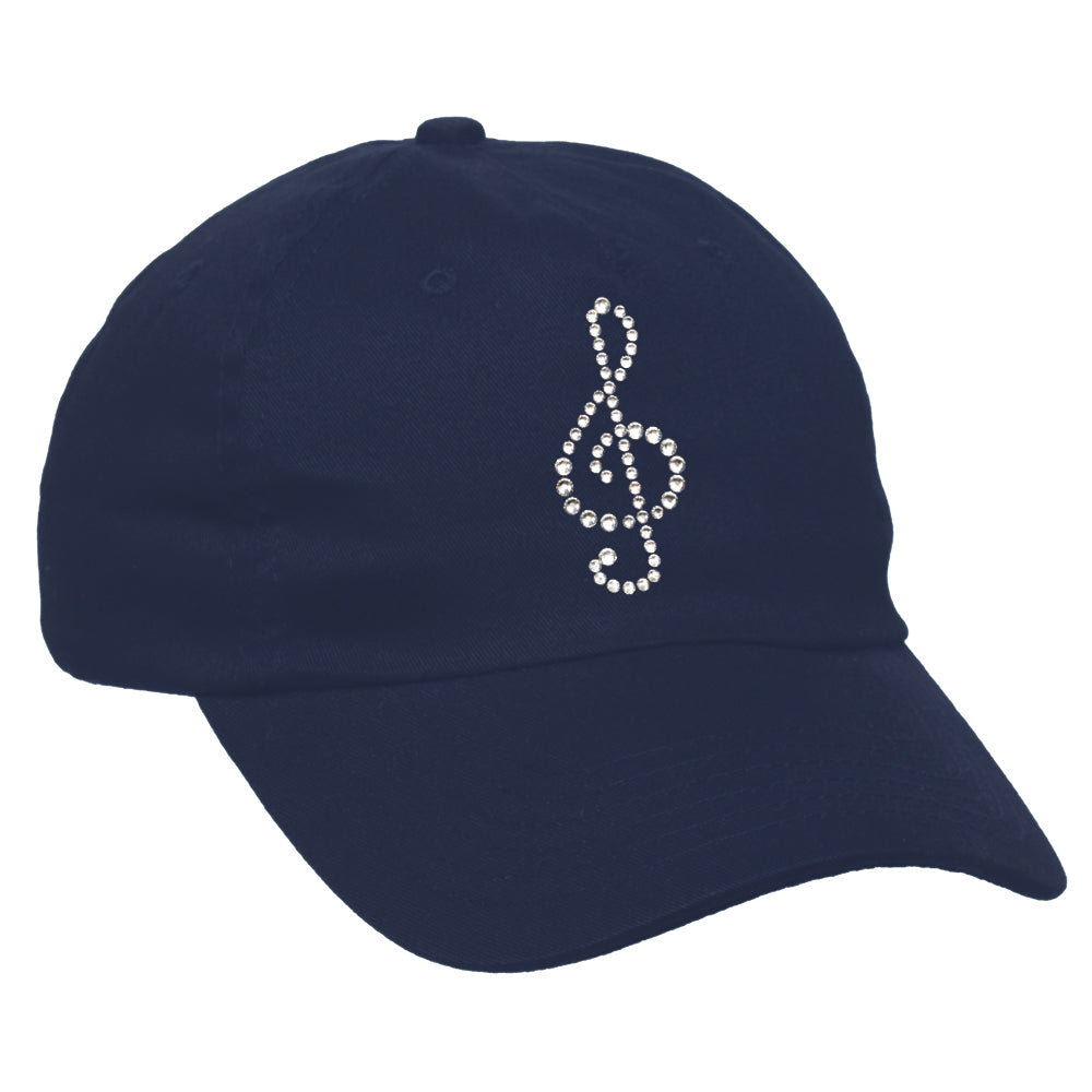 Treble Clef Bling Ball Cap