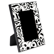 Black Notes & Clefs Picture Frame