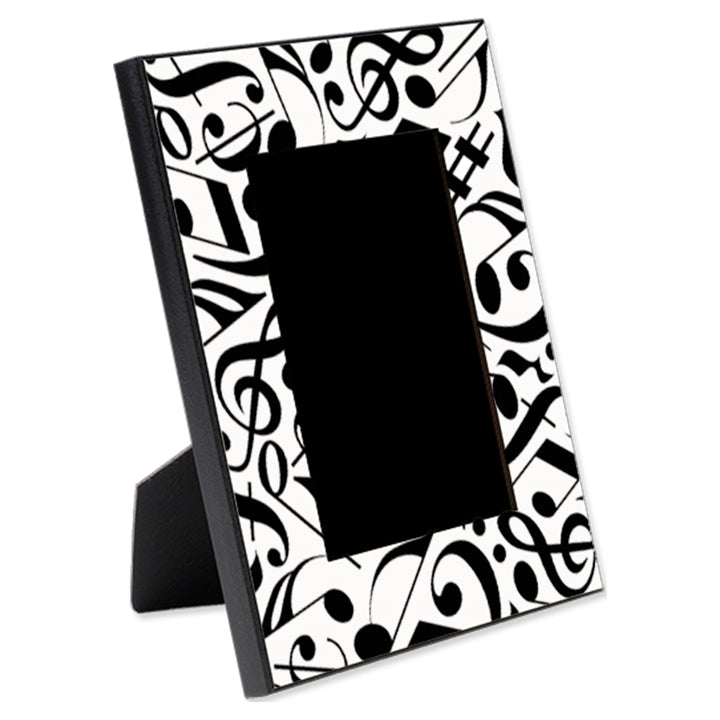 Black Notes & Clefs Picture Frame