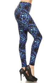 Deep Blue Ocean Musical Notes Leggings