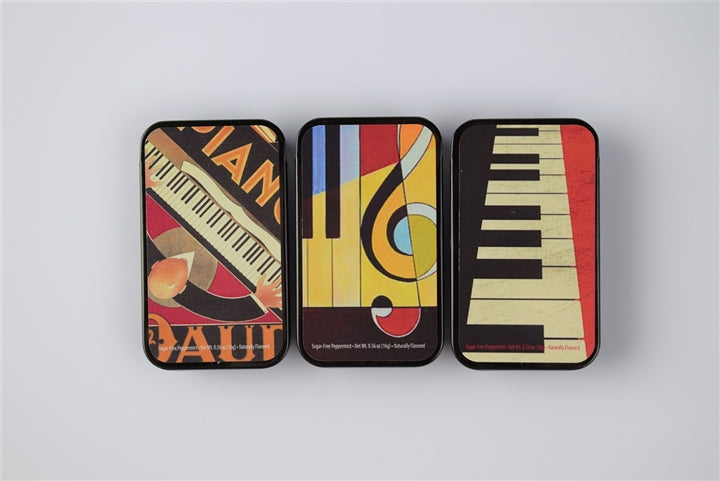Modern Art Music Slide Tin with Peppermints