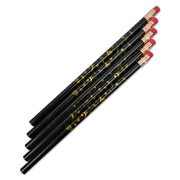 Gold Notes On Black Pencil