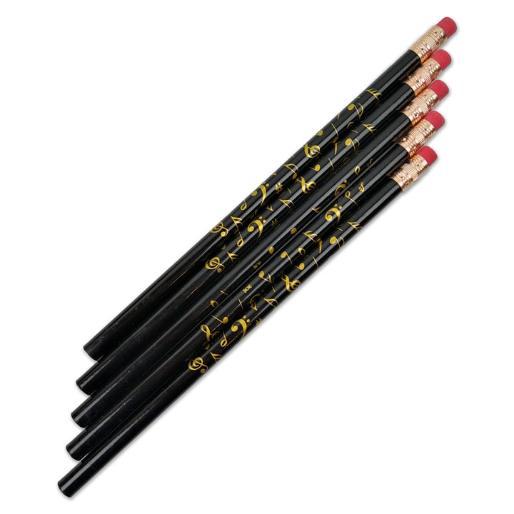 Gold Notes On Black Pencil