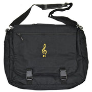Black Expandable Messenger Bag