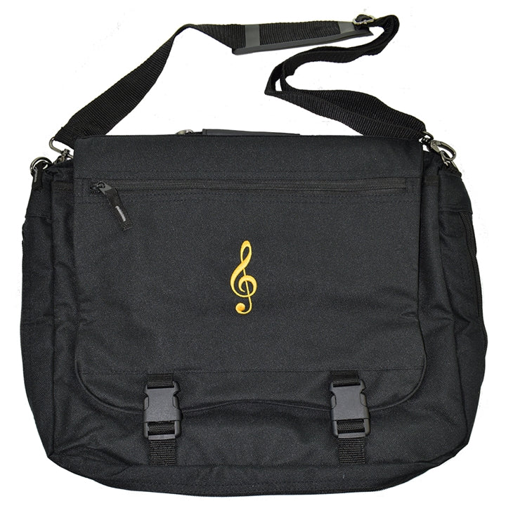 Black Expandable Messenger Bag