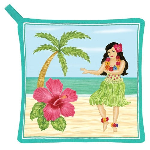 Dancing Hula Girl Potholder