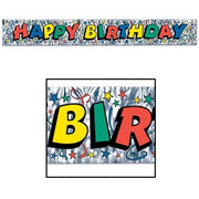 Happy Birthday Metallic Fringe Banner
