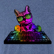 Techno-Color DJ Cat T Shirt
