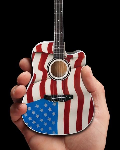 Toby Keith USA Flag Mini Guitar