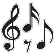 Music Symbols Classic Accents- Black