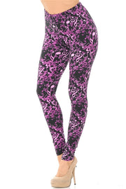 Violet Musical Notes Leggings