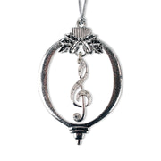 Silver Ornament with Treble Clef