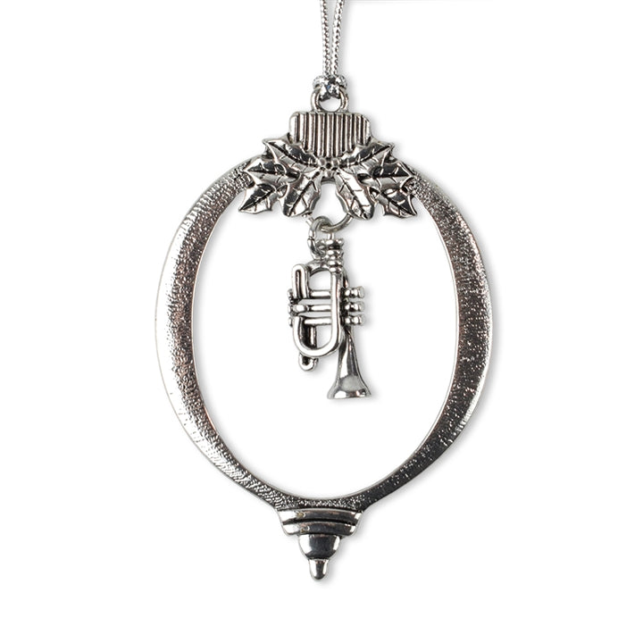 Silver Trumpet Ornament