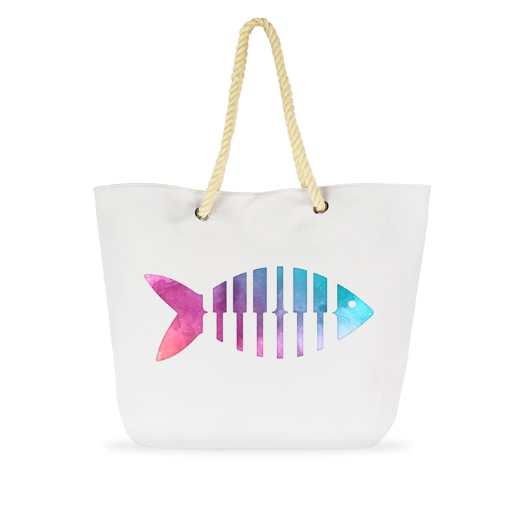 Colorful Piano Keys Fish Rope Tote