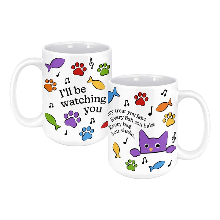 Whimsical Cat Music Mug