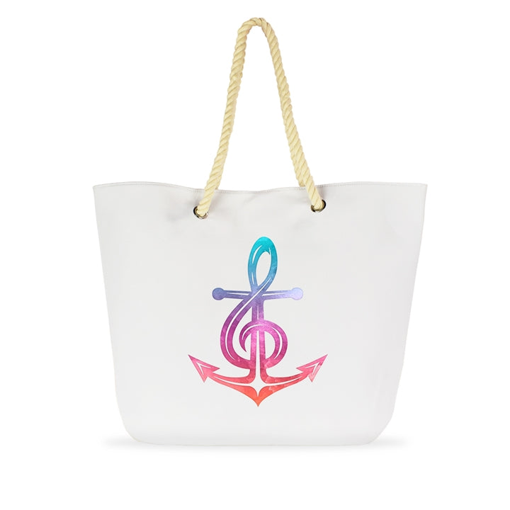 Colorful Musical Anchor Rope Tote