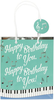 Piano Keys and Music Happy Birthday Gift Bag