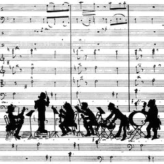 Orchestra Silhouette Luncheon Napkins