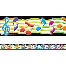 Musical Notes Straight Border Trim