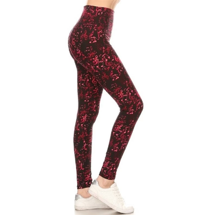 Rose All Day Music Notes Leggings