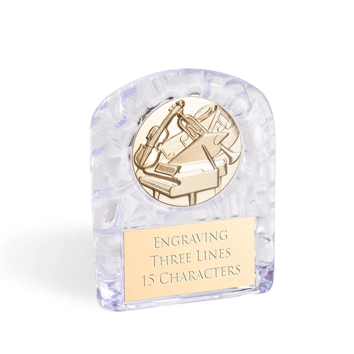 Iced Ovation Acrylic Music Trophy