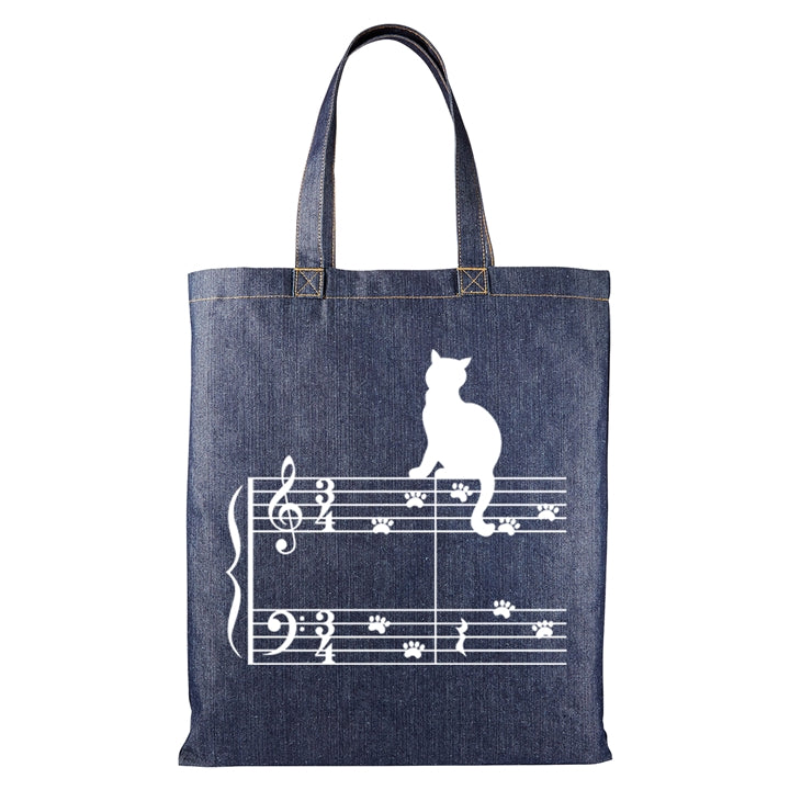 Music Expressions Denim Tote Bag