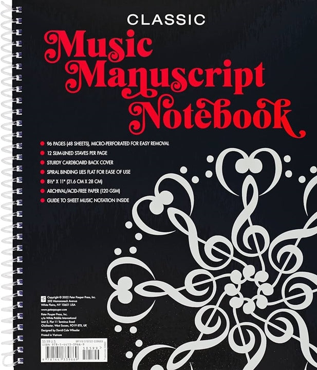 Music Manuscript Notebook Standard Journal